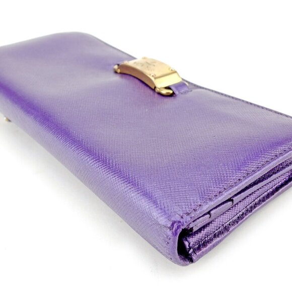 PRADA Long Wallet Leather Authentic USED P791 - Picture 3 of 8